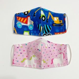 2PCS KID-SIZED Reusable Face Masks